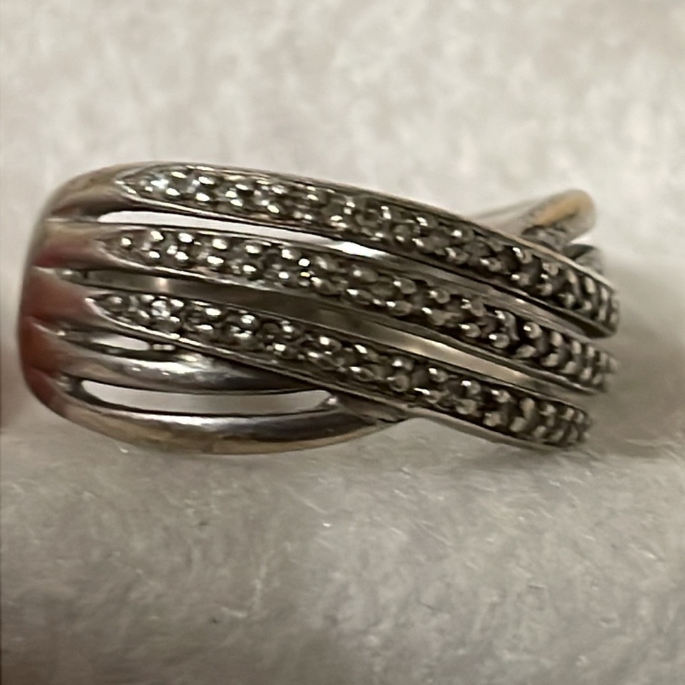 925 Sterling Silver Channel Set Wide Dominique Band